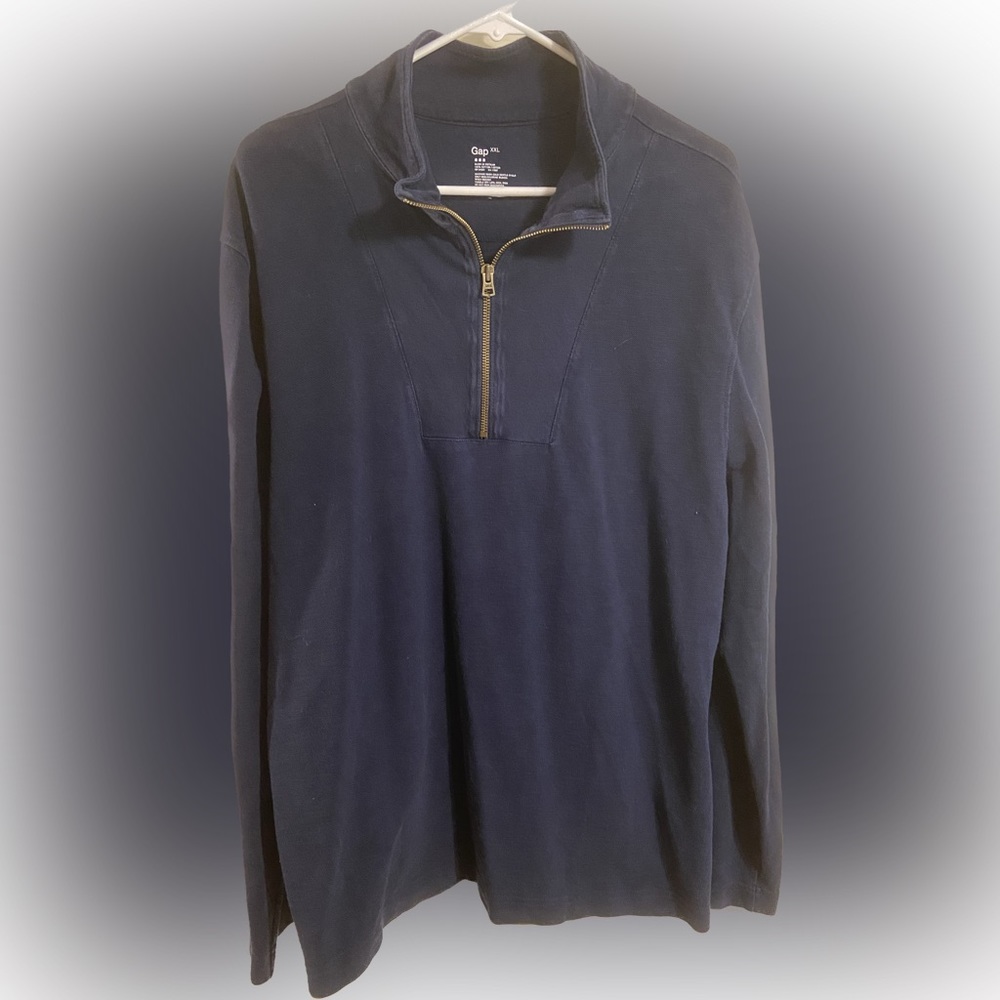 Mens Gap 1/4 Zip Popover Long-sleeved Size XXL